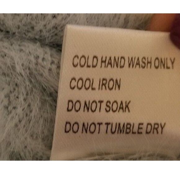 Princess Polly XX Size S/M Lt Blue Fuzzy Soft Women's Cardigan Sweater Casual-PO - Picture 6 of 7